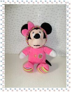 µ - Doudou Peluche Minnie Pyjama Rose Multicolore  Disney Nicotoy 30 cm