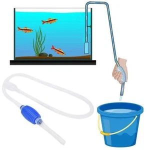 Aquarium Fish Tank Gravel Vacuum Cleaning Cleaner Siphon Filter Pump News E7N3 - Picture 1 of 12