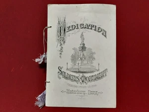 SOLDIERS MONUMENT PROGRAM  WATERBURY CONN. SAILORS  UNION CIVIL WAR   1884 - Picture 1 of 9