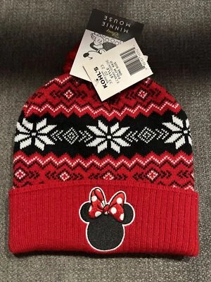 NWT! DISNEY MINNIE MOUSE BEANIE WOMENS - Image 1 of 2