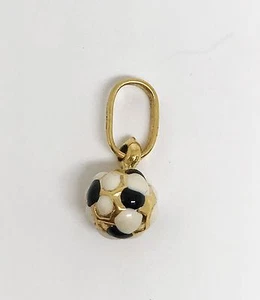 14K Gelbgold Fußball Anhänger Charm, 0,52 Gramm - Bild 1 von 4