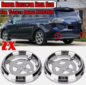 Pair Rear Bumper Reflector Bezel Base For Toyota Sienna 11-15 Silver 5275208010 - Picture 1 of 8