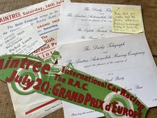 Original British Grand Prix Aintree 1955 Ephemera
