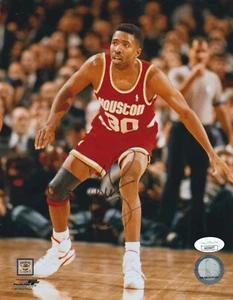 KENNY SMITH  HOUSTON ROCKETS  JSA AUTHENTICATED  ACTION SIGNED 8x10 - Picture 1 of 1