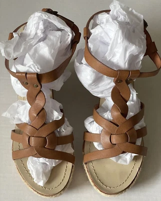 Torrid Brown Espadrille Wedge Sandals Platform Shoes Women's Size 11  - Image 1 of 4