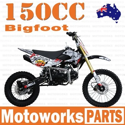 MOTOWORKS 150CC bigfoot OIL COOLED DIRT TRAIL PIT MOTOR 2 WHEELS PRO BIKE RED - image 1 of 4