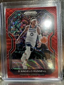 Panini Prizm D’angelo Russell #95 2020-21 rubí onda roja lobos maderables - Imagen 1 de 2