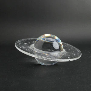 Steuben Glass 5 1/4" Planet Saturn Paperweight 8609 James Noll c1990 AWESOME! - Picture 1 of 7
