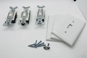 Leviton 🙂 🙂 weiß 4-WEGE Kippwandschalter Konvolut - Bild 1 von 5