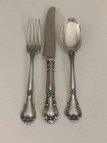 CHANTILLY BY GORHAM STERLING SILVER 3PC YOUTH SET NO MONOGRAM Cover