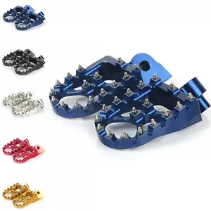 MX Wide Aluminum Foot Pegs For Yamaha YZ125 YZ250F YZ450FX WR250F WR450R/X 07-20 - Picture 1 of 24