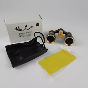 Binolux Opera Glass 3x25 Model #221 Black w/ Original Box - Picture 1 of 9