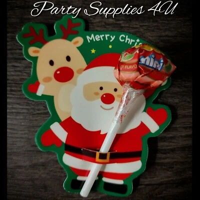10pk Christmas Santa Rudolph Lollipop/Lolipop stick holder/Party/Gift/Xmas/kids