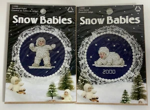 lot 2 Snow Babies Ornaments Leisure Arts Cross Stitch Kit Holiday Lace 113020 25 - Picture 1 of 5