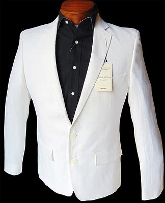 Chaqueta Blazer Hombre MURANO Blanco Dos Botones Lino (Extra Grande) XL NUEVO CON ETIQUETAS ¡WoW! Foto 1 de 4