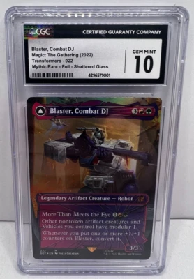 Blaster, Combat DJ Shattered Glass FOIL MTG Universe Beyond: CGC 10 TOP POP WOW! - Image 1 of 2