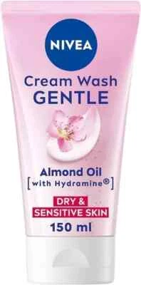 NIVEA Gentle Face Cleansing Cream Wash for Dry & Sensitive Skin (150 ml) Best Re - Image 1 of 4