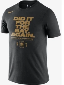 Nike Golden State Warriors 2018 Finals Champs Did It for the Bay Again Tee Shirt - Picture 1 of 3