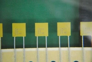 KEMET CAPACITOR .22uF 50V 10% X7R RADIAL MOLDED CERAMIC CK06BX224K HIGH REL 5pcs - Picture 1 of 3