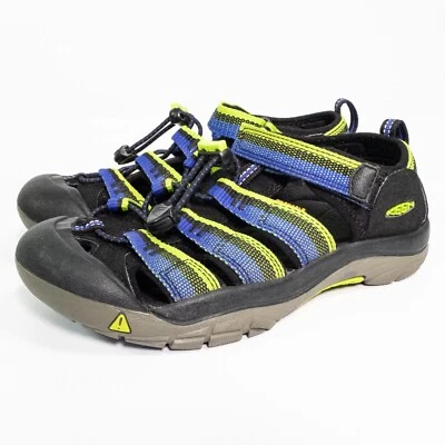 Sandalia deportiva de senderismo de cuero azul KEEN para jóvenes niños talla 3 zapatos Foto 1 de 4