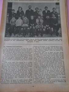 Famille Durand Léon de Torchefelon Isère prix Cognac-jay 11 enfants Print 1934 - Picture 1 of 1