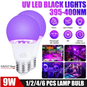 2pack 9W Led Ultraviolet Black Light Uv Bulb Glow in the Dark Ultra Violet Neon - Picture 1 of 11