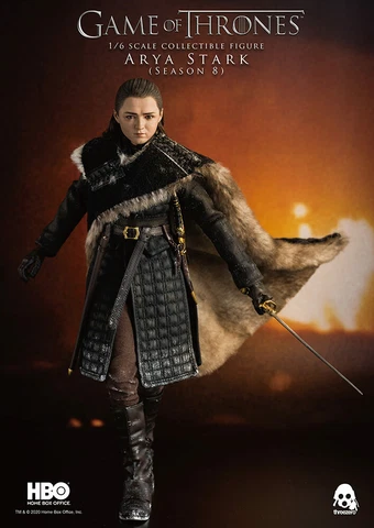 GAME OF THRONES~SEASON 8~ARYA STARK~SIXTH SCALE FIGURE~HBO / THREEZERO~MIB Cover