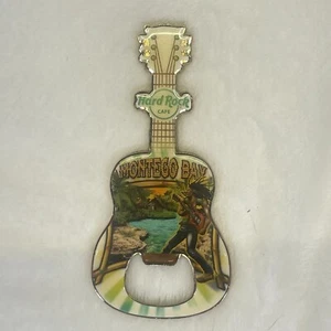 Hard Rock Cafe Classic Acoustic Guitar Montego Bay Magnetic Bottle Opener - Picture 1 of 3