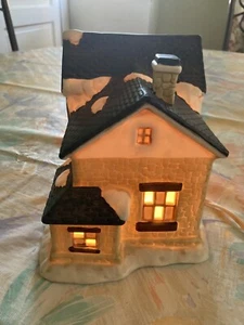 Holiday Expression- Blacksmith Shop - Porcelain Lighted House - Christmas - Picture 1 of 5