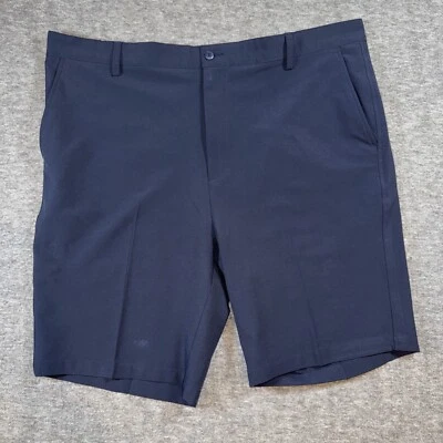 Shorts de golfe FootJoy masculino desempenho frente plana zíper mosca casual azul marinho tamanho 42 - Imagem 1 de 4