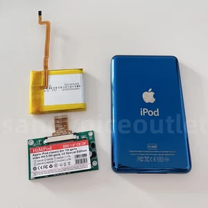 Blue Back Cover 2TB SSD Upgrade 2000mAh Battery for iPod Classic 7th 160GB Video - Picture 1 of 3
