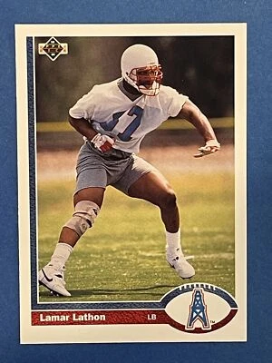 Lamar Lathon 1991 Upper Deck Base #424 Houston Oilers - Image 1 of 2