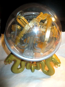 PERPLEXUS NOVATO Oro 3D Rompecabezas Bola de laberinto con Oro 3 Cabezas Serpiente Soporte Juego Juguete - Imagen 1 de 13