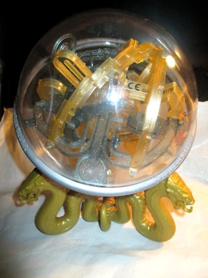 PERPLEXUS ROOKIE Gold 3D Puzzle Maze Ball W/Gold 3 Headed Serpent Stand Game Toy - Image 1 of 4