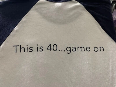 This Is 40 Movie Promo Raglan T Shirt Small 2012 Film Paul Rudd Leslie Mann - Image 1 of 4