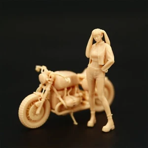 1:64 1:43 Unpainted Motorcycle Sweetie Miniature Figure Toys For Cars Vehicles - Picture 1 of 6