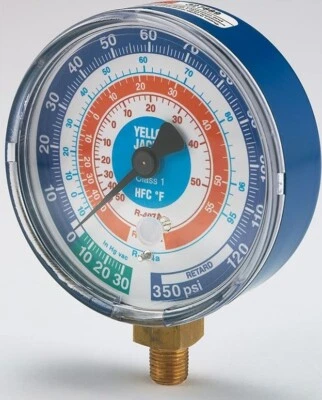 Chaqueta Amarilla 49138 3-1/8" Azul Colector Calibre 30"-0-500 psi - R-22/404A/410A Foto 1 de 3