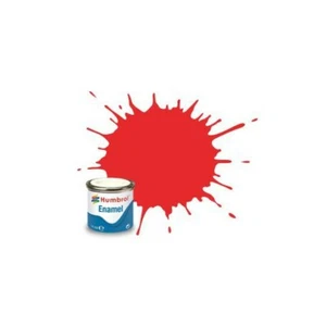 HUMBROL ENAMEL PAINT SMALTO 209 - FLUORESCENT FIRE ORANGE GLOSS - 14ml - Picture 1 of 1