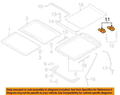 FORD OEM 15-22 Expedition Cab Sunroof-Motor FL3Z15790F - Image 1 of 2