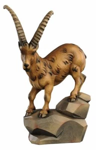 Steinbock aus holz geschnitzt, Jagd Deko- Tier Figur   - Bild 1 von 1