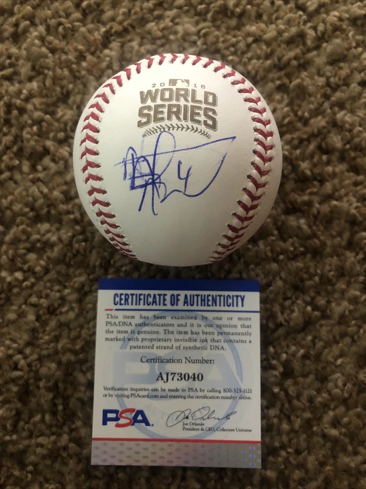 CHICAGO CUBS- AUTÓGRAFO FIRMADO POR ALBERT ALMORA SERIE MUNDIAL BÉISBOL ROMLB CERTIFICADO DE AUTENTICIDAD PSA Foto 1 de 4