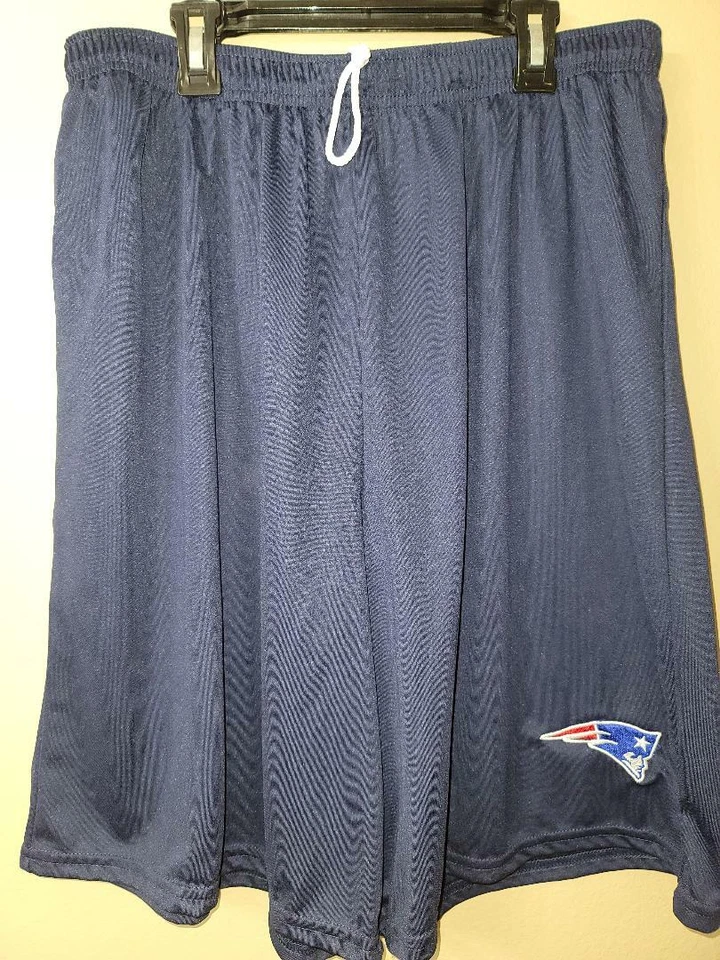 0725 Hombres NUEVOS PATRIOTAS DE INGLATERRA Poliéster Jersey PANTALONES CORTOS Bolsillos AZUL MARINO Foto 1 de 1