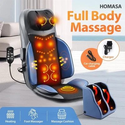 Full Body Massage Cushion Shiatsu Back Neck Massaging Chair Seat Pad Kneading Ro - image 1 of 4