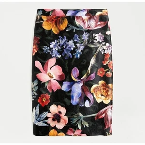 NWT $198 J.Crew Collection Jacquard Metallic Pencil Skirt Dutch Floral 16 - Picture 1 of 8