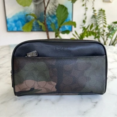 KIT DE VIAJE NOCTURNO COACH EN LONA Y CUERO RECUBIERTOS DE CAMUFLAJE DE LA FIRMA F12008 Foto 1 de 4