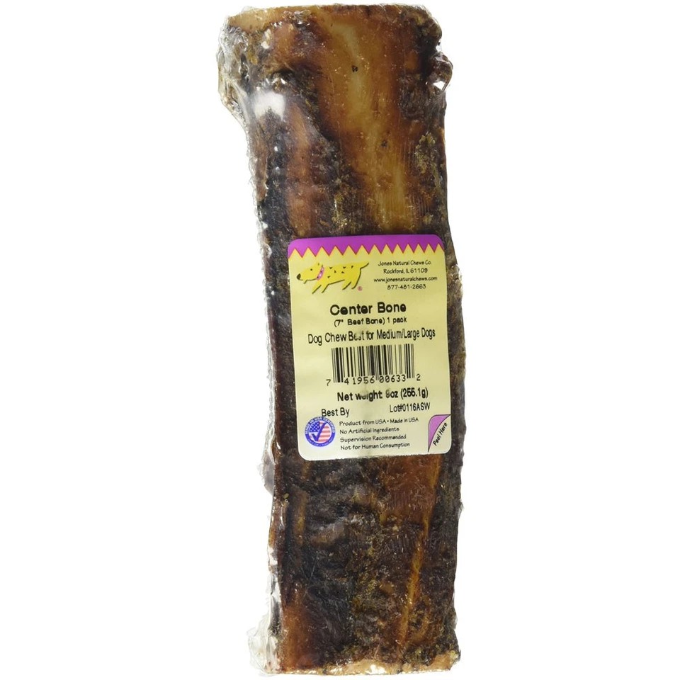 Jones Natural Chews 633 Beef Center Bone Dog Treat 7 In Quantity 20 - Image 1 of 1