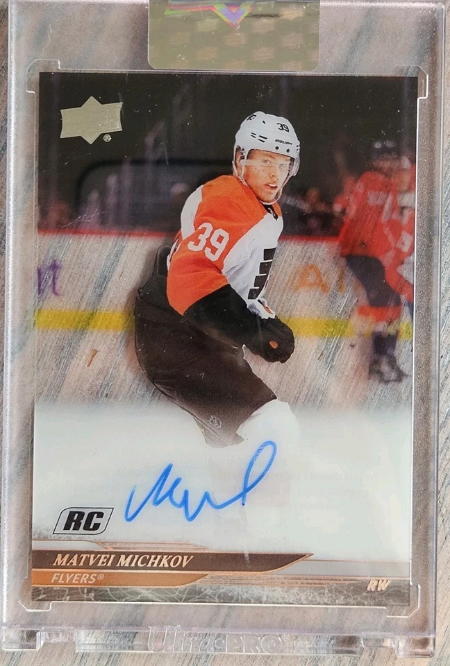 2024/25 Upper Deck Clear Cut Matvei Michkov RC Auto CC-MM Philadelphia Flyers - Image 1 of 1