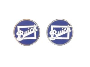2 X FRONT RADIATOR GRILL BADGE EMBLEM MONOGRAM FITS VINTAGE BUICK CAR #V487-8 - Foto 1 di 8