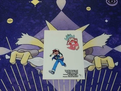 2000 Topps 1/10 Pokemon Ash Slowking Movie 2000 Sticker Card VHTF - Image 1 of 2