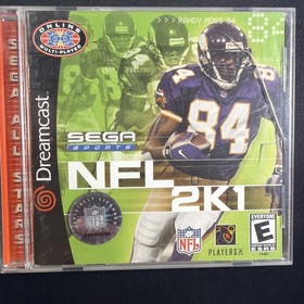 NFL 2K1 Sega Dreamcast COMPLETE Game 2001